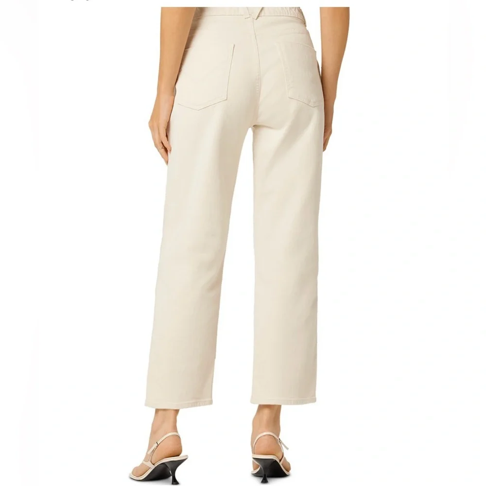 HUDSON DENIM CARGO ANKLE PANTS-NEVER WORN SIZE 31 ECRU COLOR ELASTIC WAIST - Picture 2 of 4